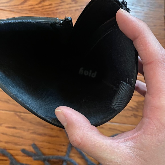 Black Square Toe Rainboots by Ploy - Picture 3 of 5